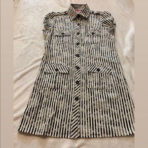 She’s Cool Striped Button Down Dress